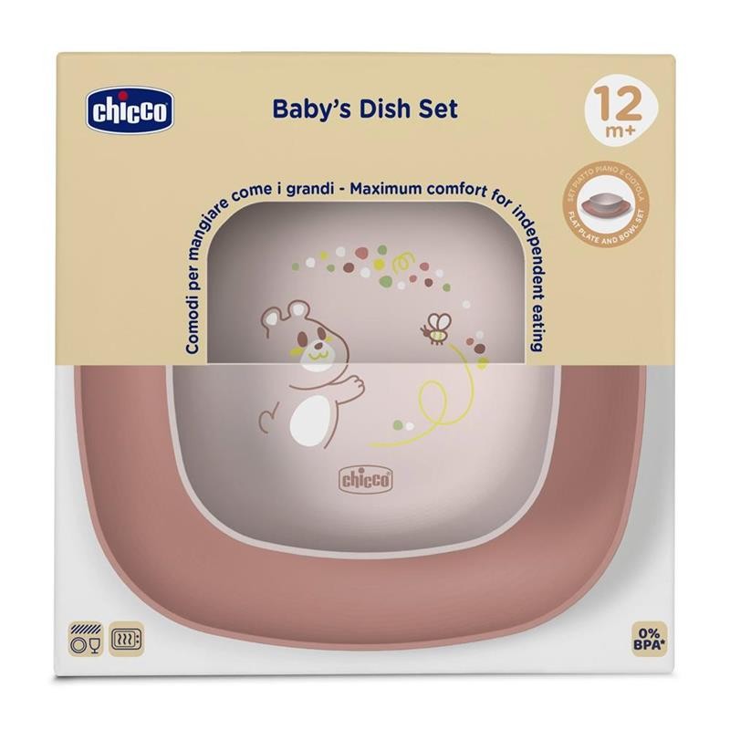 CHICCO PIATTO FONDO/PIANO 12M+ ROSA