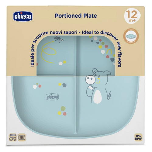 CHICCO PIATTO PORZIONATO 12M+ AZZURRO