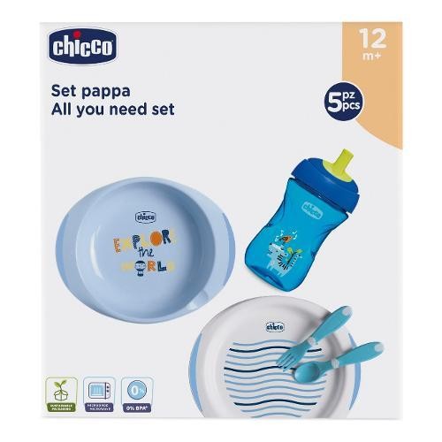 CHICCO SET PAPPA 12M+ AZZURRO