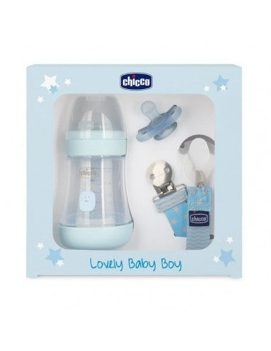 CHICCO SET PERFECT 5 PLAST.BOY 150ML FL.LENTO SILICONE