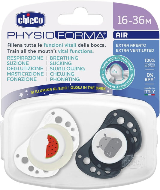 CHICCO SUCCHIETTO AIR BLU LUMI SILICONE 16-36M 2PZ