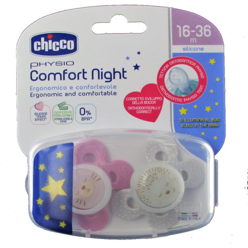 CHICCO SUCCHIETTO COMFORT LUMI G SILICONE 16-36M 2PZ