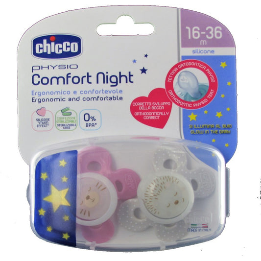CHICCO SUCCHIETTO COMFORT LUMI G SILICONE 16-36M 2PZ