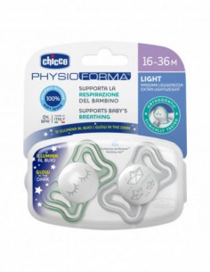 CHICCO SUCCHIETTO LIGHT LUMI 6-16M 2PZ SILICONE