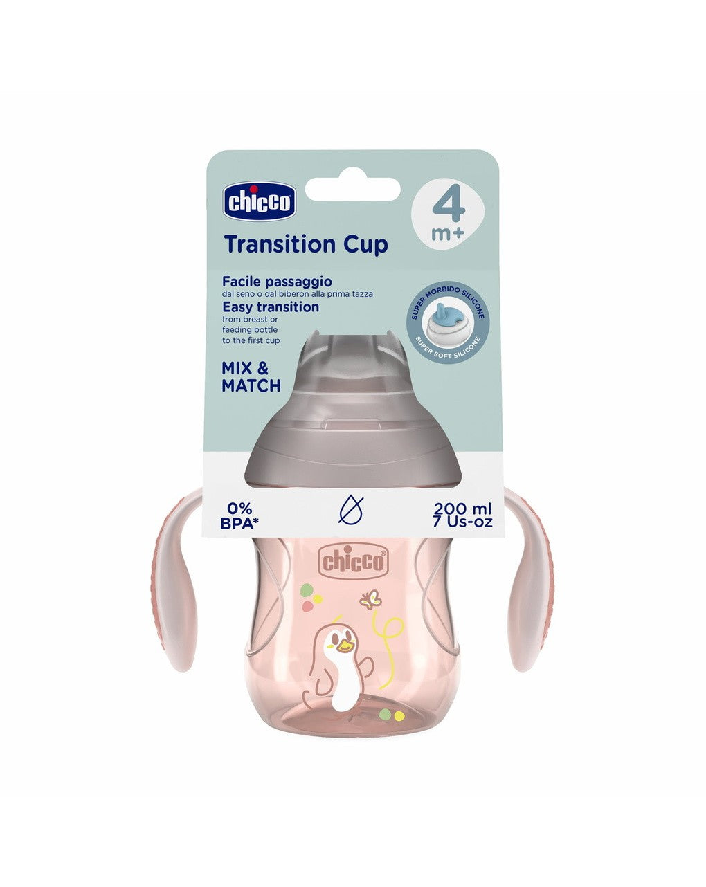 CHICCO TAZZA TRANSITION ROSA 4M+