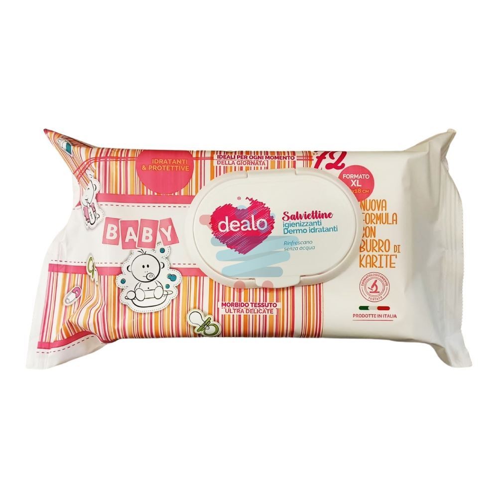 DEALO SALVIETTE IMBEVUTE BABY 72PZ KARITE' C/PLACCHETTA