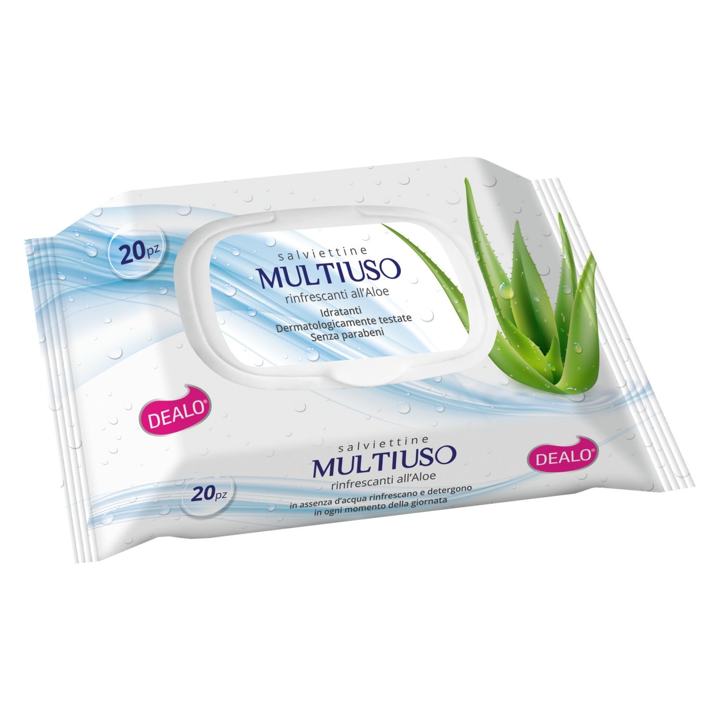 DEALO SALVIETTE IMBEVUTE MULTIUSO 20PZ C/PLACCHETTA