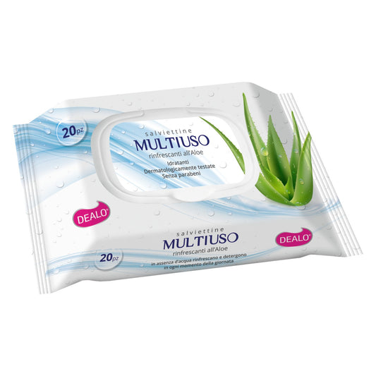 DEALO SALVIETTE IMBEVUTE MULTIUSO 20PZ C/PLACCHETTA
