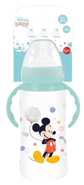 DISNEY BABY BIBERON 360ML C/MANICI MICKEY TETT.3P ART.13004