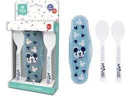 DISNEY BABY SET 2 CUCCHIAI CON CUSTODIA MICKEY ART.10466
