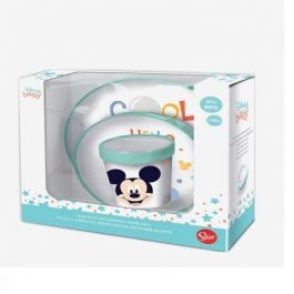 DISNEY BABY SET PAPPA 3PZ MICKEY VERDE MICROONDE ART.13095