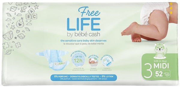 FREELIFE TG.3 MIDI 4-9KG 52PZ BY BEBE' CASH 500274301