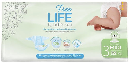 FREELIFE TG.3 MIDI 4-9KG 52PZ BY BEBE' CASH 500274301
