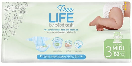 FREELIFE TG.3 MIDI 4-9KG 52PZ BY BEBE' CASH 500274301