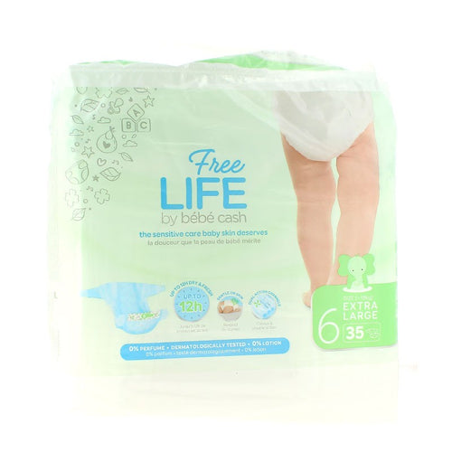 FREELIFE TG.6 EXTRA LARGE 18KG+ 35PZ BY BEBE'CASH 500274600