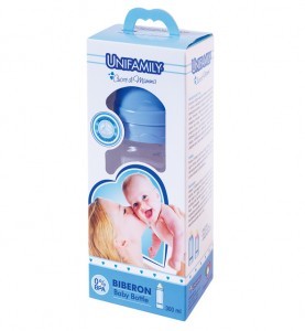 UNIFAMILY BIBERON BOY 300ML SILICONE FORO PAPPA