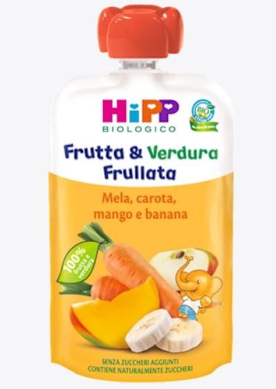 HIPP FRUTTA E VERDURA FRULLATA MELA CAROTA MANGO E BANANA 9