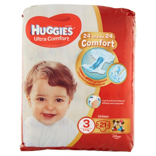 HUGGIES ULTRA COMFORT 3 TG.4-9KG PZ.21 UNISEX