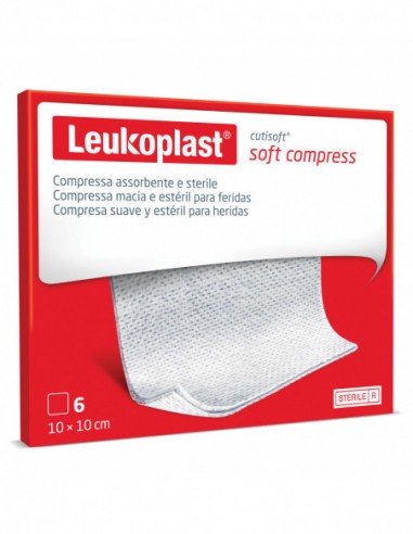 LEUKOPLAST CUTISOFT COMPRESSA STERILE 10x10CM 6PZ ASSORBENT