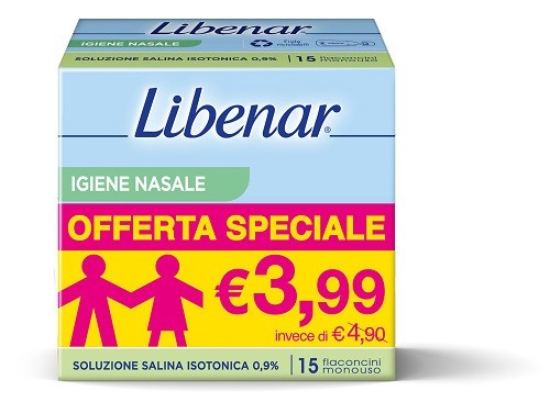 LIBENAR 15 FLACONCINI 5ML SOLUZIONE FISIOLOGICA