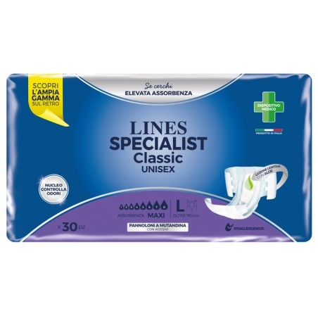 LINES SPECIALIST CLASSIC PANNOL.MUTAND.MAXI MIS.GRANDE 30PZ