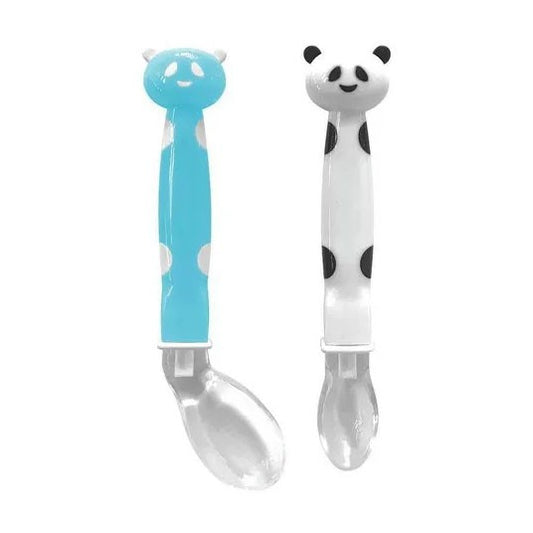 CANGAROO CUCCHIAI IN SILICONE PANDA 2PZ BLU MONI