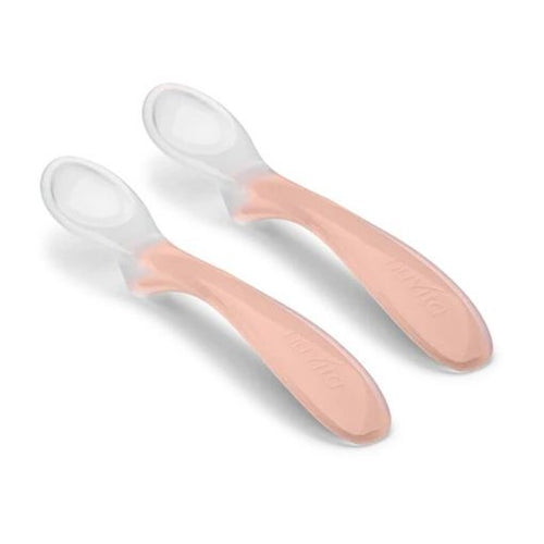 NUVITA SET 2 CUCCHIAINI SILICONE 6M+ ENGLISH ROSE PPPL0207