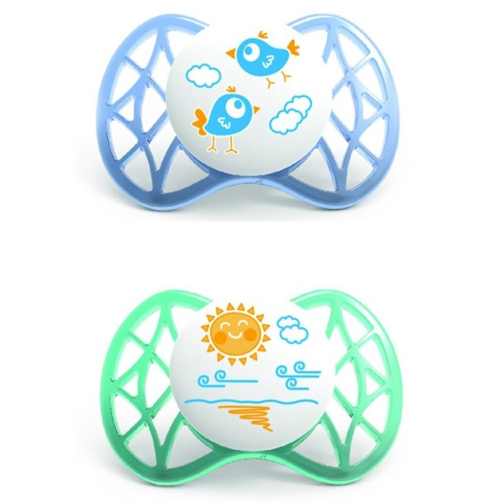 NUVITA SUCCHIETTI AIR.55 SILICONE 2PZ BLU 0M+ ALPF0006