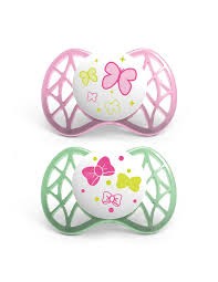 NUVITA SUCCHIETTI AIR SILICONE 2PZ VERDE/ROSA 0M+ ALPF0007