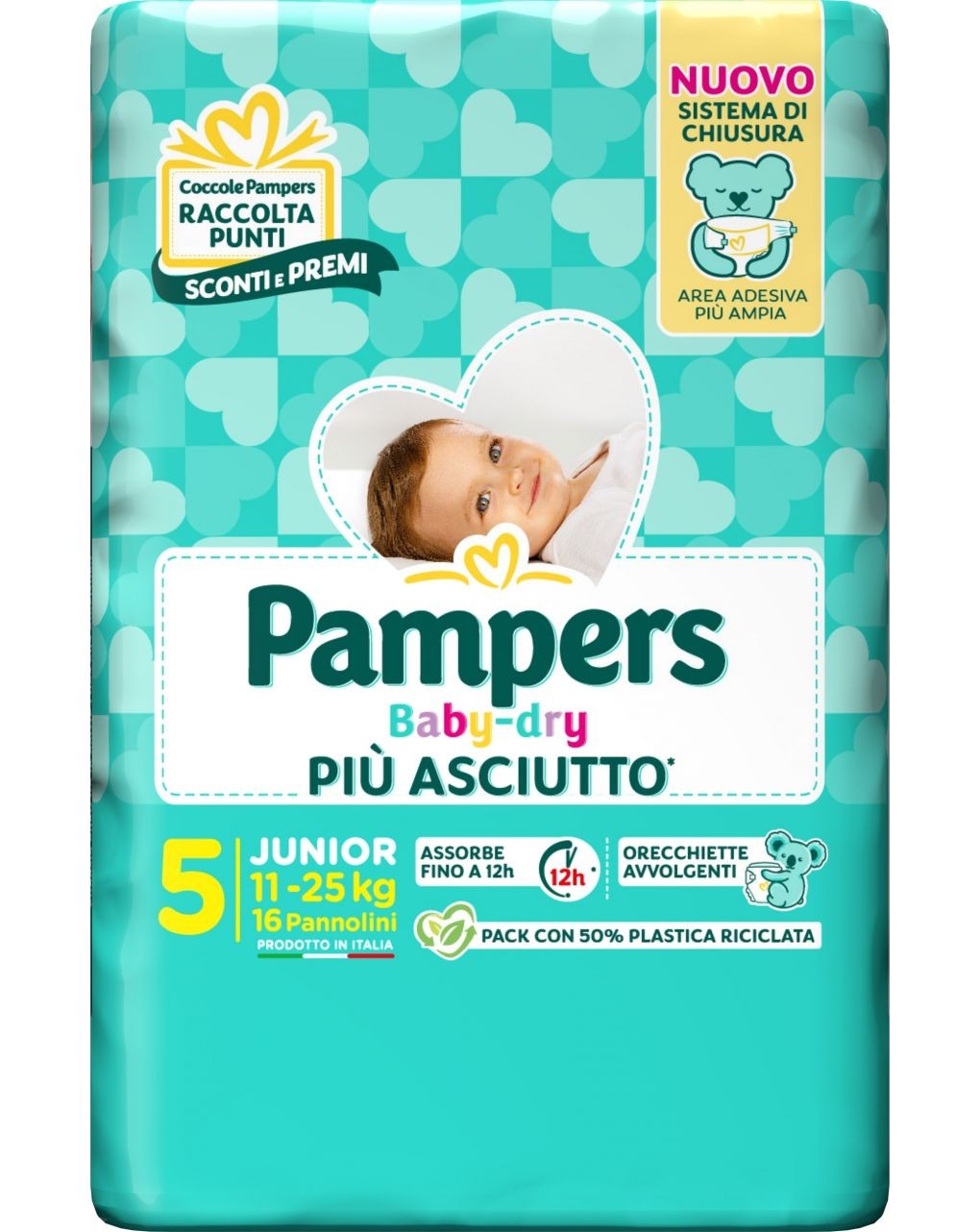 PAMPERS BABY DRY 11-25 JUNIOR TG 5 PZ 16