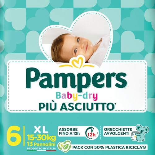 PAMPERS BABY DRY 15-30 EXTRALARGE TG 6 PZ 13