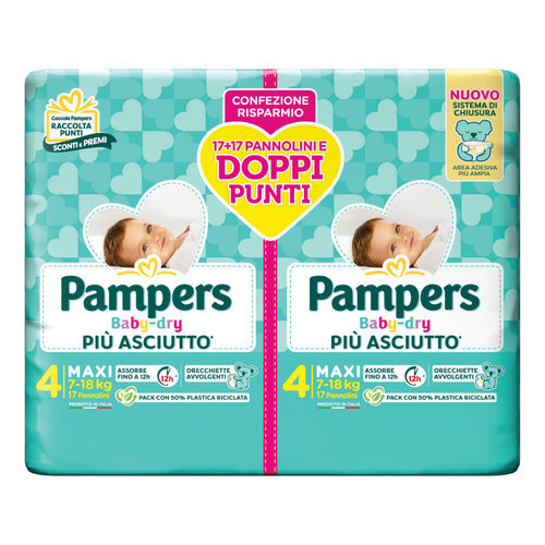 PAMPERS BABYDRY NEW 4 CONVENIENZA MAXI 7-18KG 34PZ