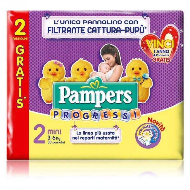 PAMPERS PROGRESSI MINI 3-6KG 30PZ