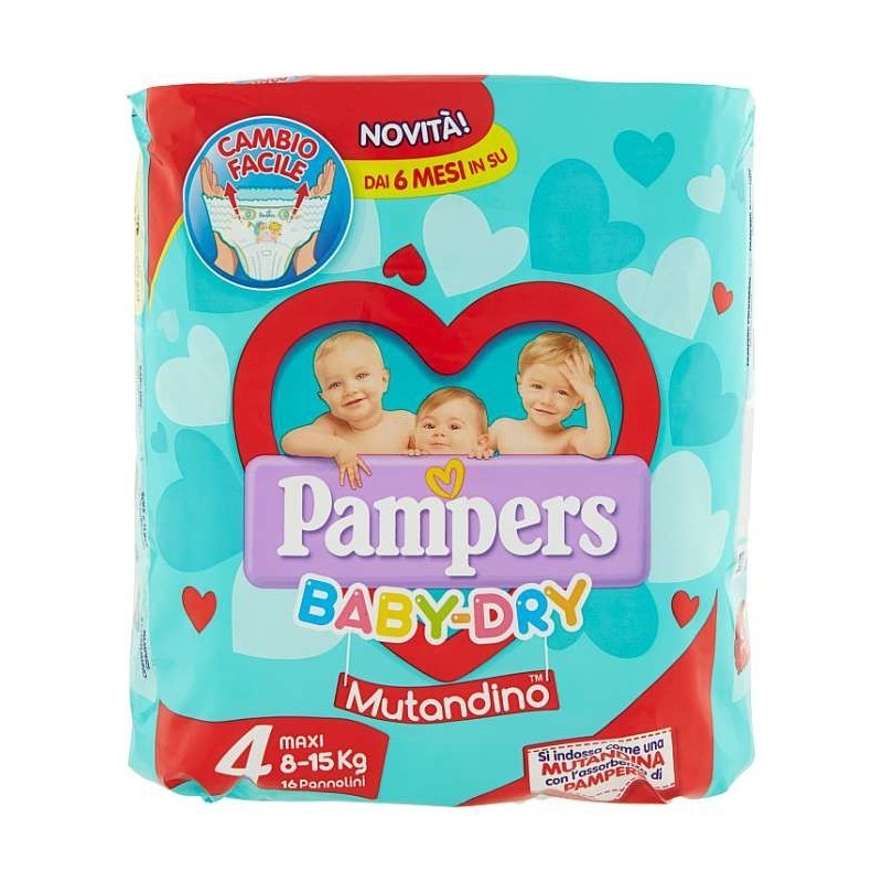BABYDRY MUTANDINO SING.MAXI PZ.16 PAMPERS
