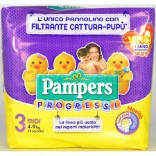 PAMPERS PROGRESSI TG 3 MIDI 4-9KG 27PZ
