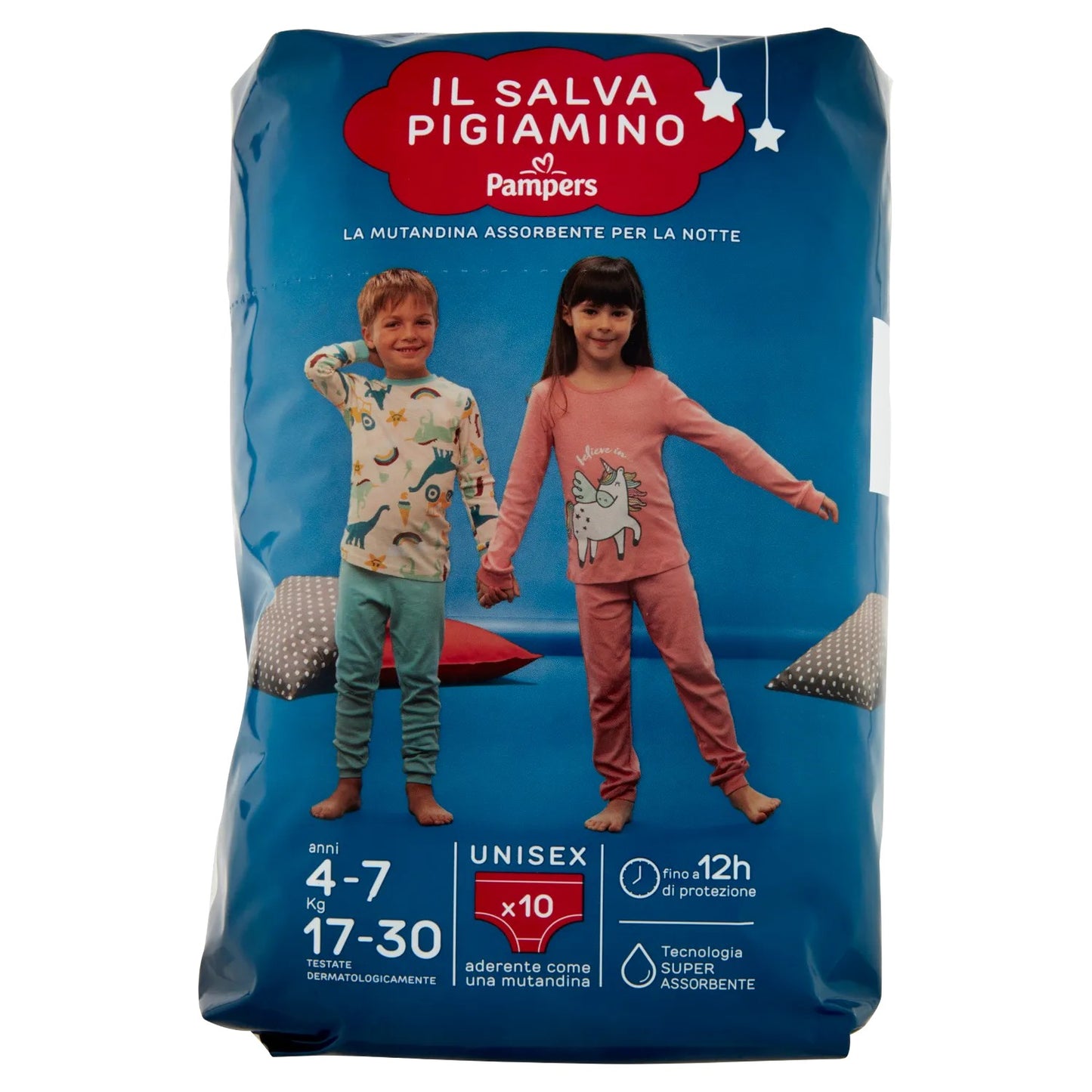PAMPERS SALVAPIGIAMINO TG.S/M 4-7 ANNI KG.17-30 PZ 10 UNISE