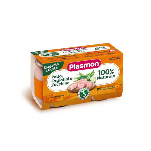 PLASMON FAGIOLINI ZUCCHINE POLLO 2x120GR