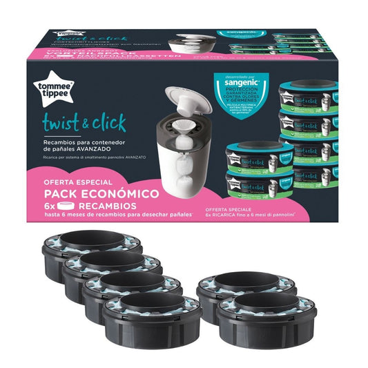 SANGENIC TEC RICARICA A 6 MEGAPACK SMALTIMENTO PANNOLINI