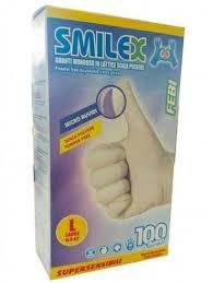 SMILEX GUANTI MONOUSO IN LATTICE TALCATI TG.L 100PZ