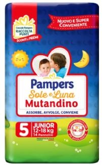 SOLELUNA MUTANDINO SING.JUNIOR 12-18KG PZ.14 PAMPERS