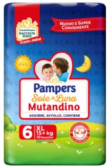 SOLELUNA MUTANDINO SING.XL 15KG+ PZ.13 PAMPERS