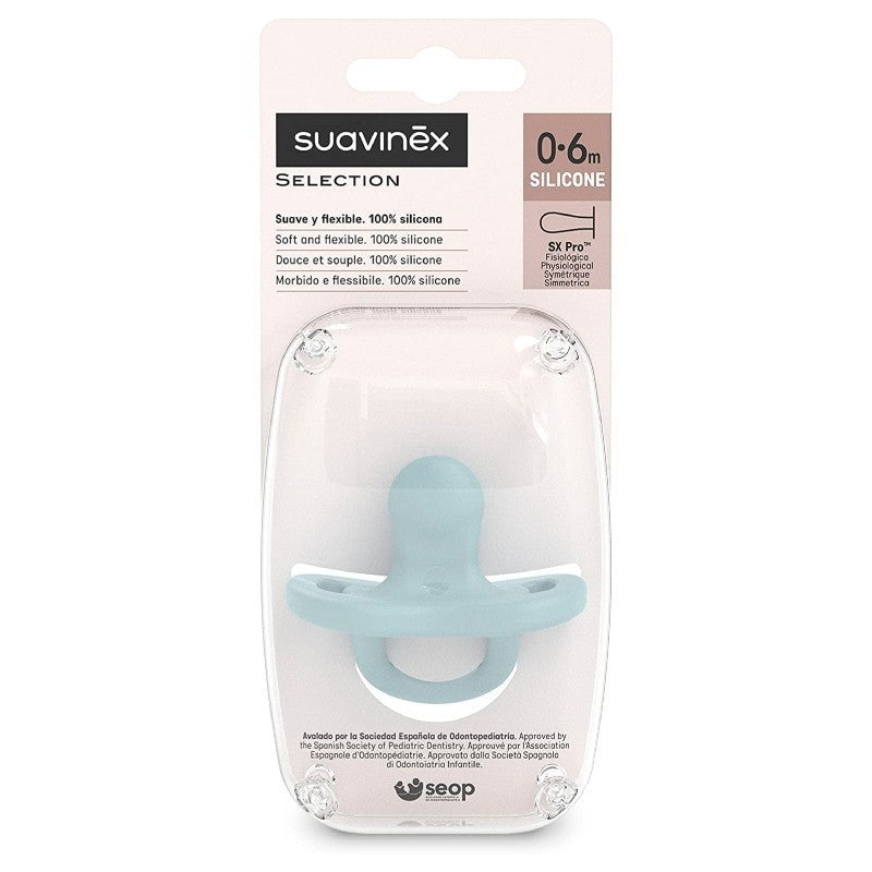SUAVINEX COLOUR ESSENCE SUCCHIETTO SILICONE FISIO 0/6 AZZUR