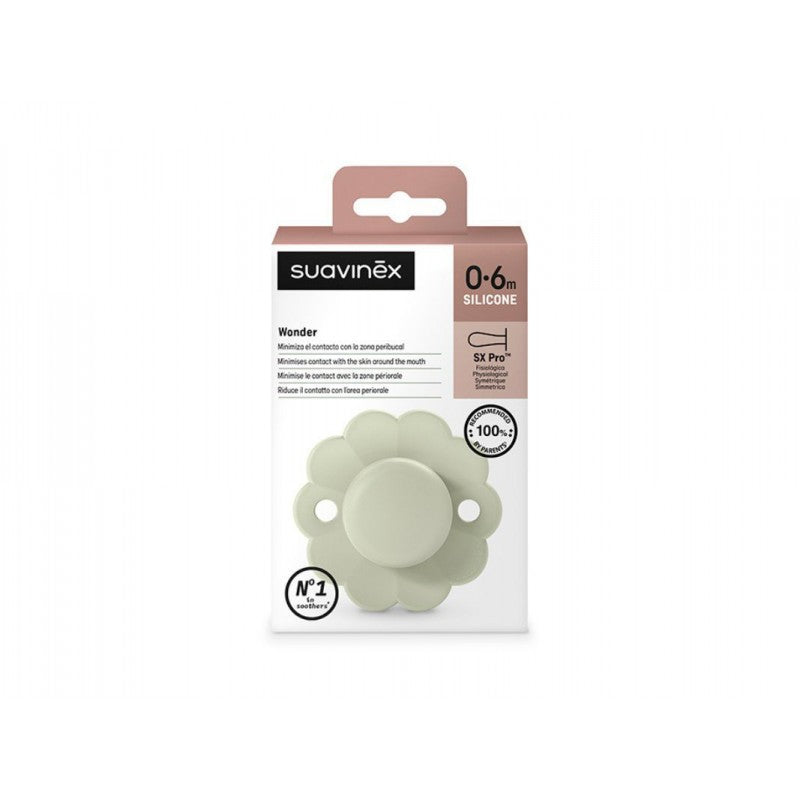 SUAVINEX WONDER SUCCHIETTO SILICONE 0/6 MESI VERDE ACQUA