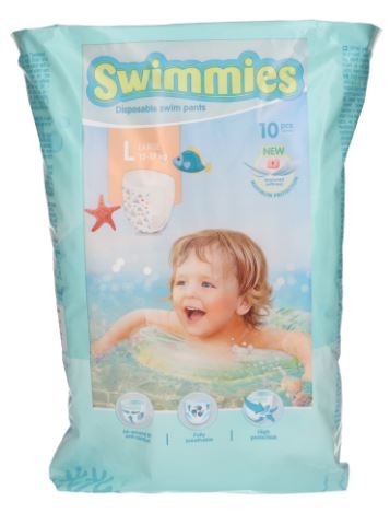 SWIMMIES TG.L 12-17KG 10PZ PANNOLINO x PISCINA ART.271604