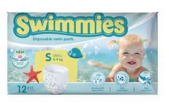 SWIMMIES TG.S 4-9KG 12PZ PANNOLINO x PISCINA ART.271602