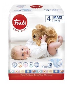 TRUDI NEW TG 4 MAXI 7-18KG 18PZ PANNOLINI SILC